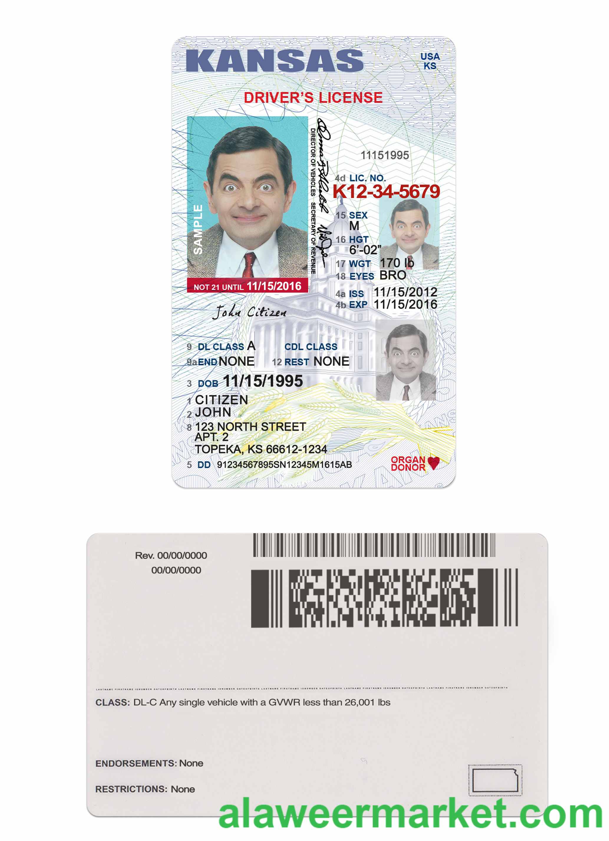 USA Kansas driving license under 21